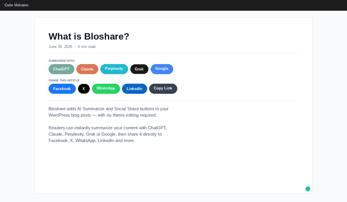 AI Summarize on live post
