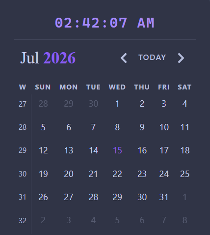 12 Hour Clock