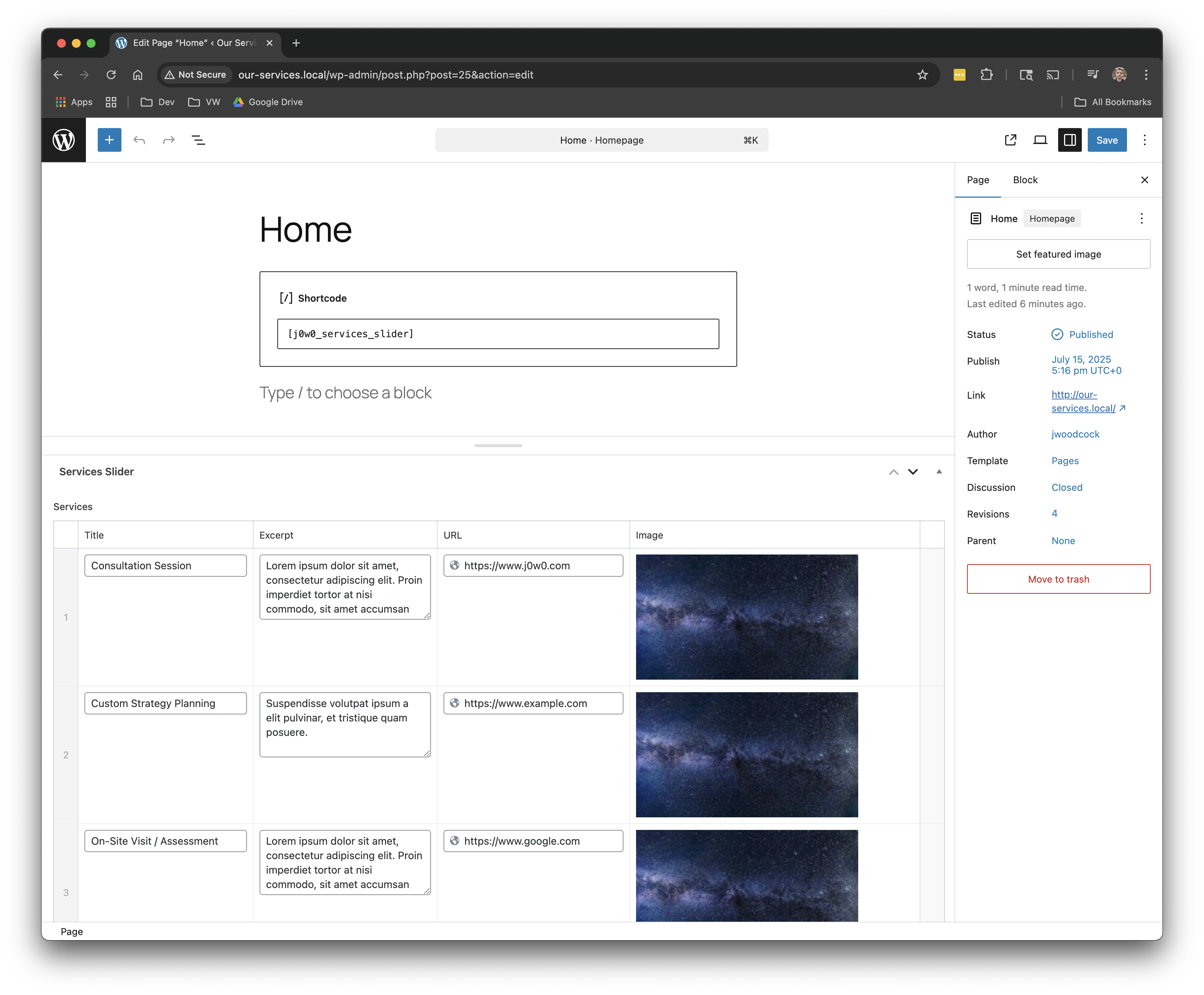 Shortcode usage and ACF fields in Wordpress Admin