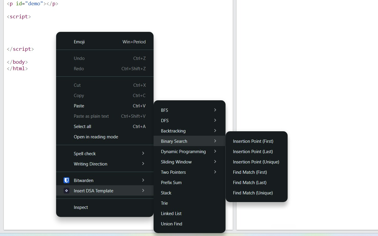 DSA Templates screenshot