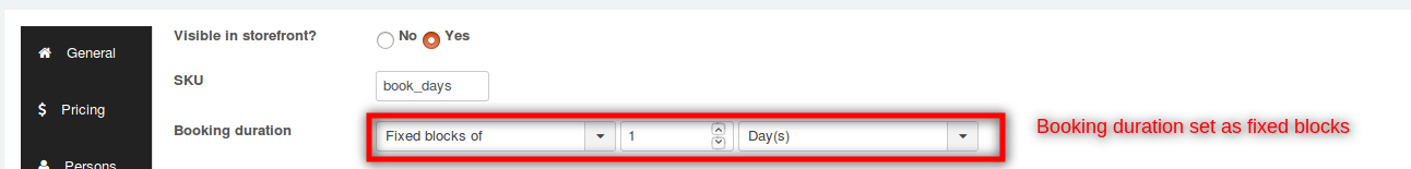 booking duration