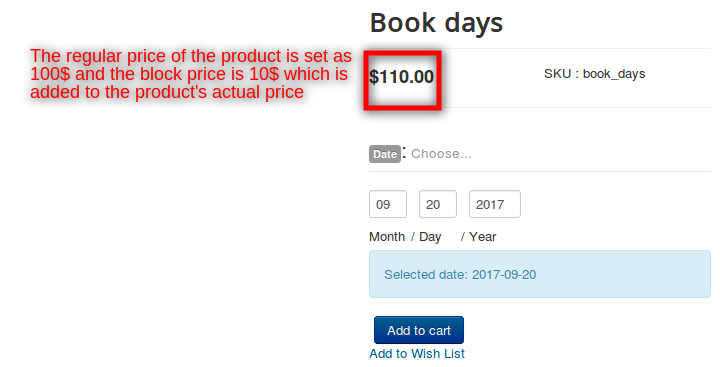 booking pricing front