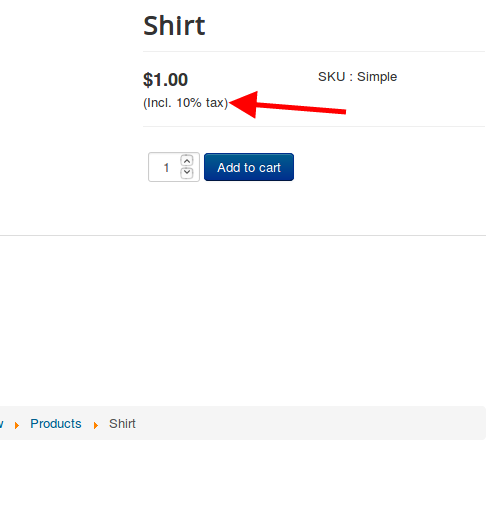 Tax rate in frontend
