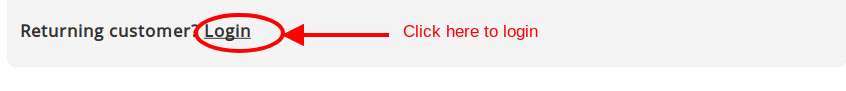Easy checkout login