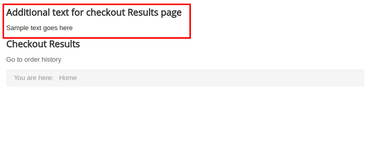 Checkout results frontend