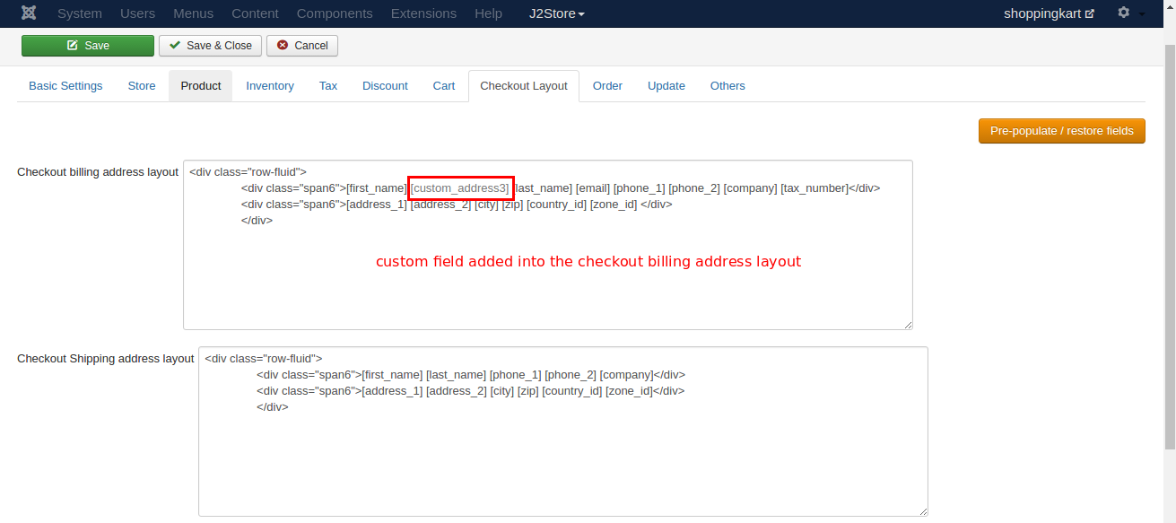 Adding custom fields to the checkout