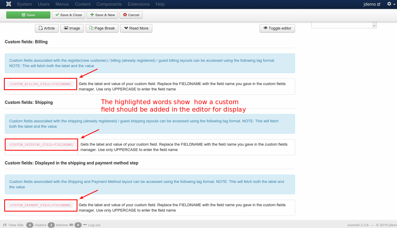 Adding custom field to emails