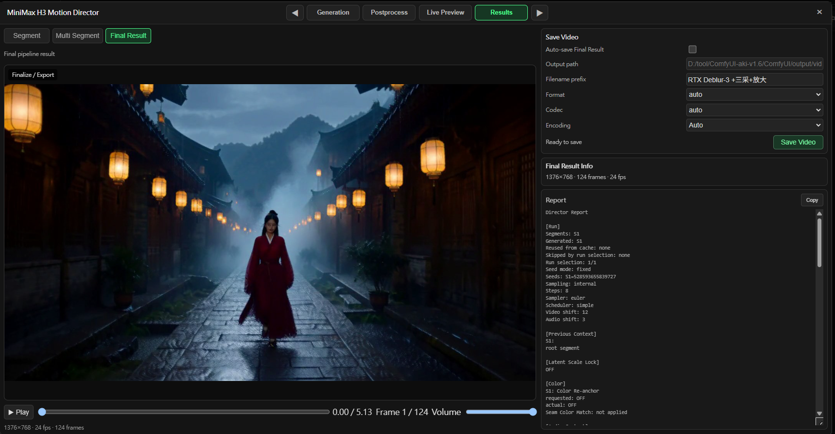 MiniMax H3 Motion Director — Final Result