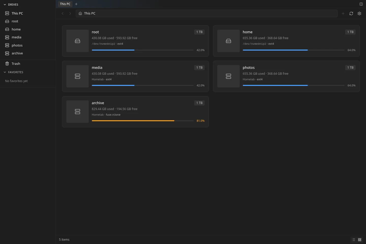 BoxBox Desktop with local and paired-server drives