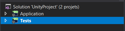 Capture d'écran Visual Studio