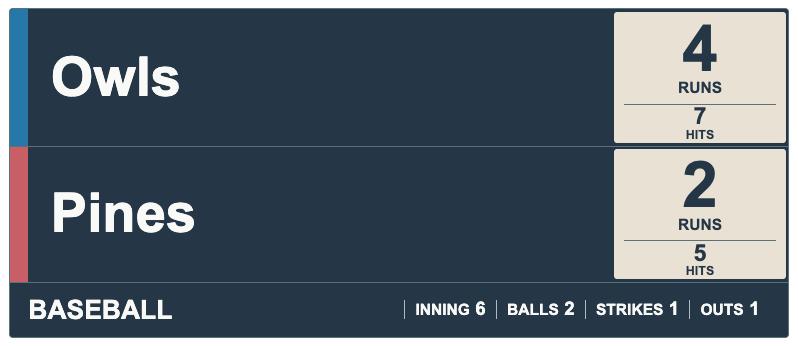Basalt Bone Scorefoot — BASEBALL Compact scorebug