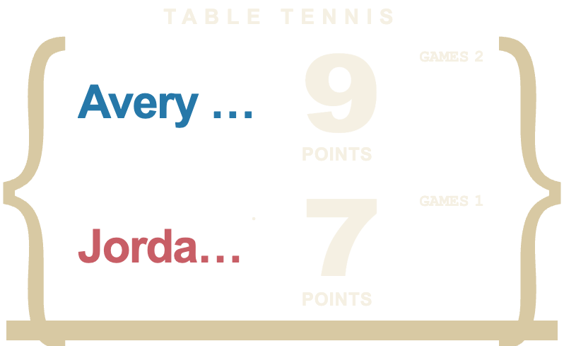 Brace Register — TABLE TENNIS Aligned rows