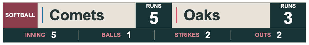 Burgundy Sand Broadcast — SOFTBALL Horizontal lower-third