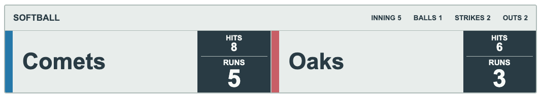 Cloud Graphite Combined Bay — SOFTBALL Horizontal lower-third