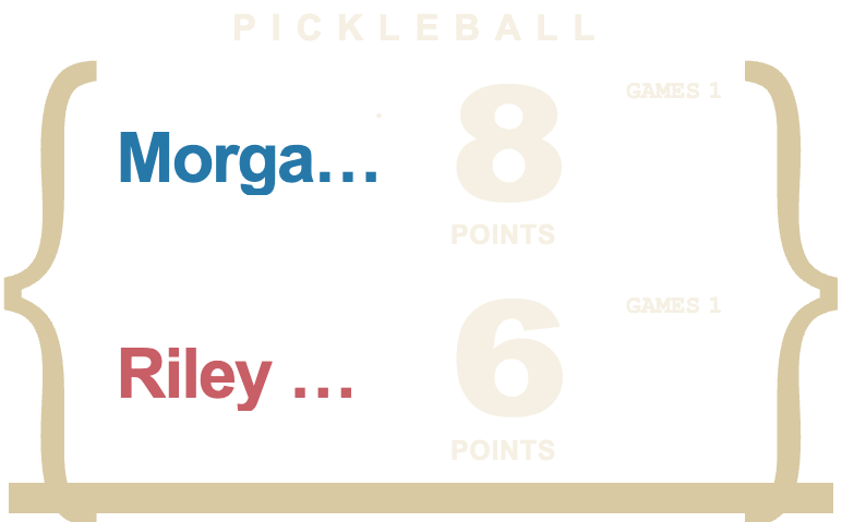 Brace Register — PICKLEBALL Aligned rows