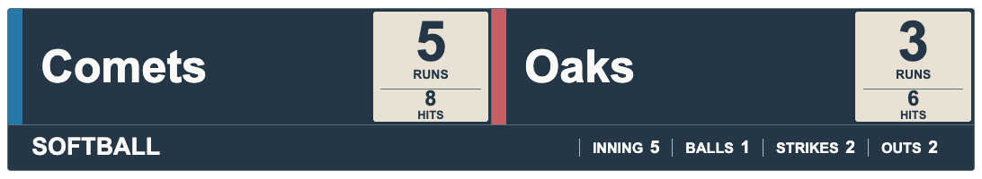 Basalt Bone Scorefoot — SOFTBALL Horizontal lower-third