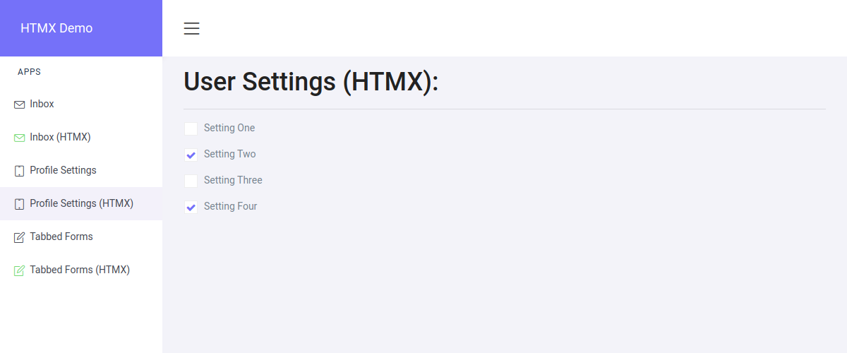 One-click settings screenshot