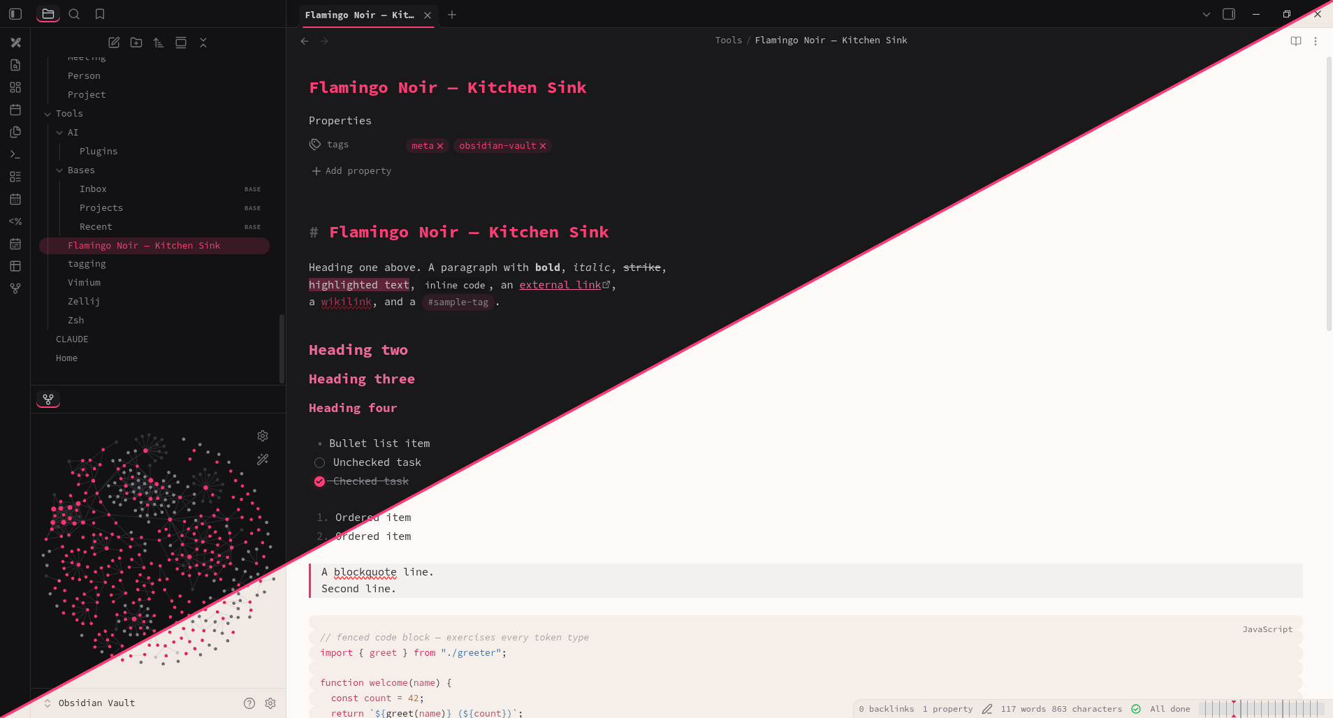 Flamingo Noir