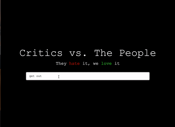 Critics vs. The People Load Spinner