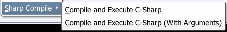 SharpCompile Menu