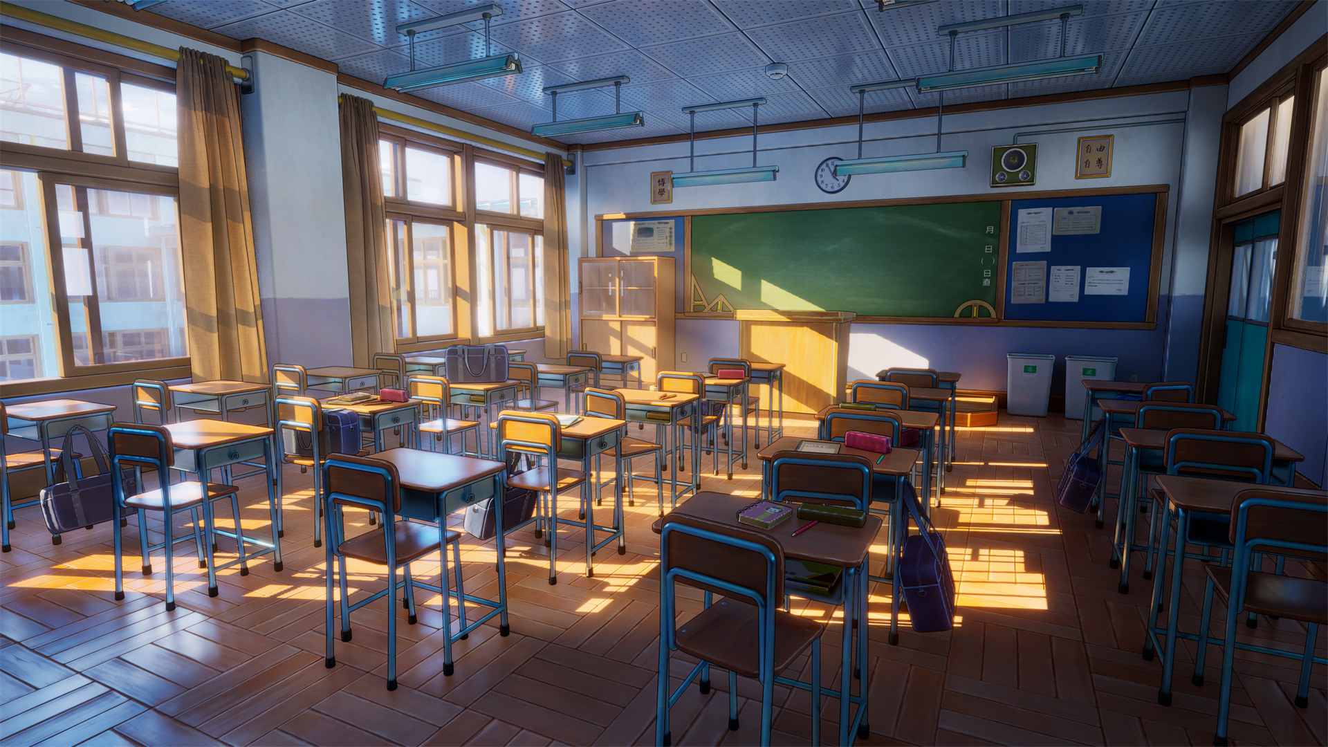 Cartoon anime Japanese school 封面