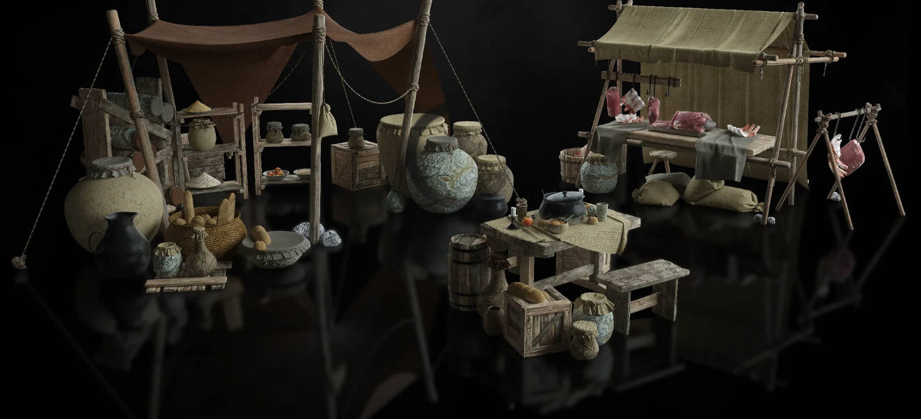 Kitbash3D – Medieval Marketplace 封面