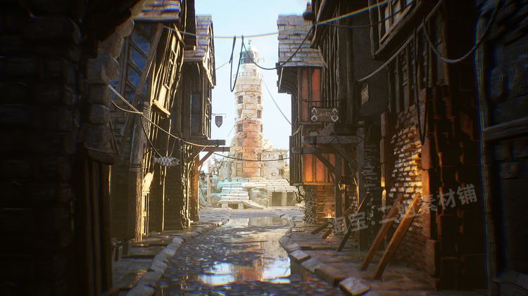 Medieval Town Street Environment Kit