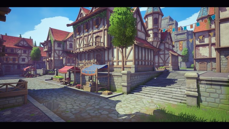 Stylized Medieval Village 封面
