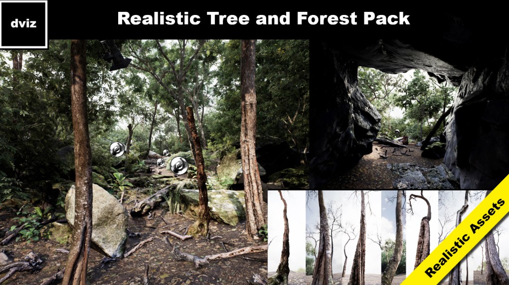 Trees Realistic Forest Plants Pack