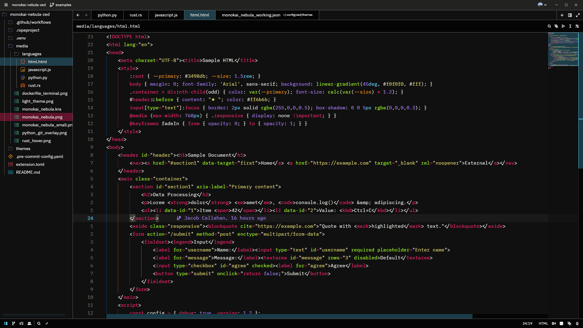 HTML and Hover
