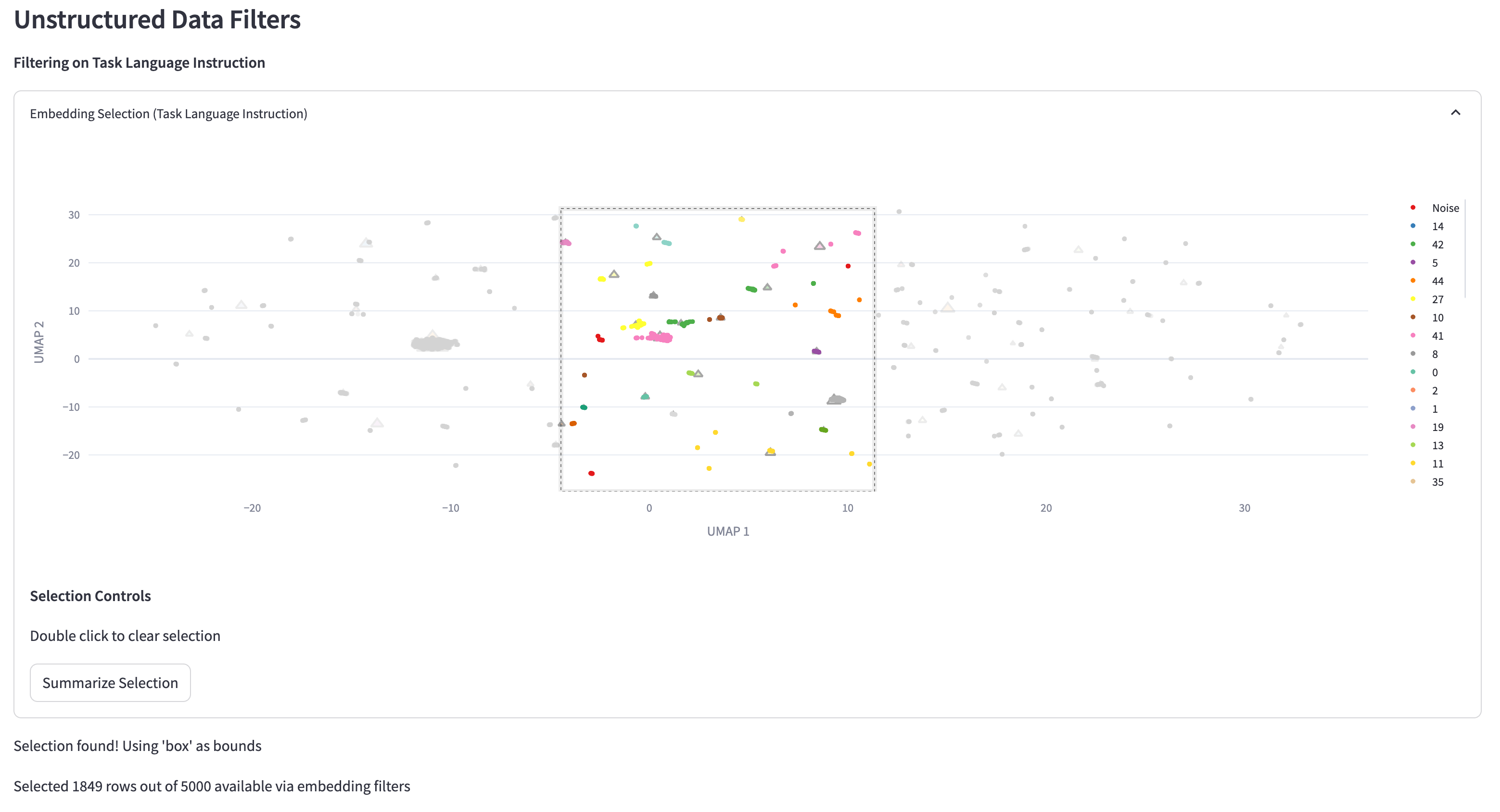 Example of ARES unstructured curation