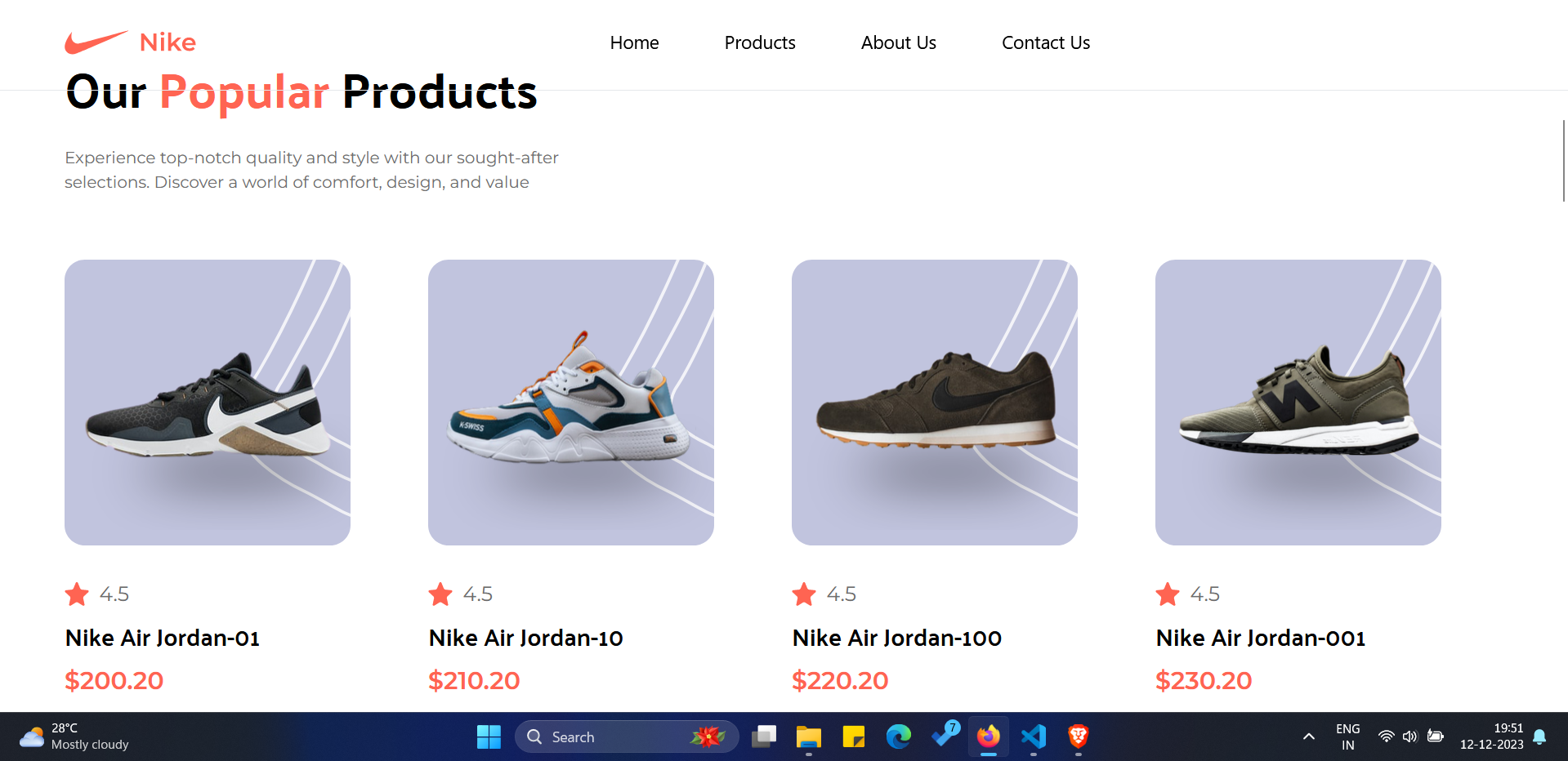 Nike Static Web Page