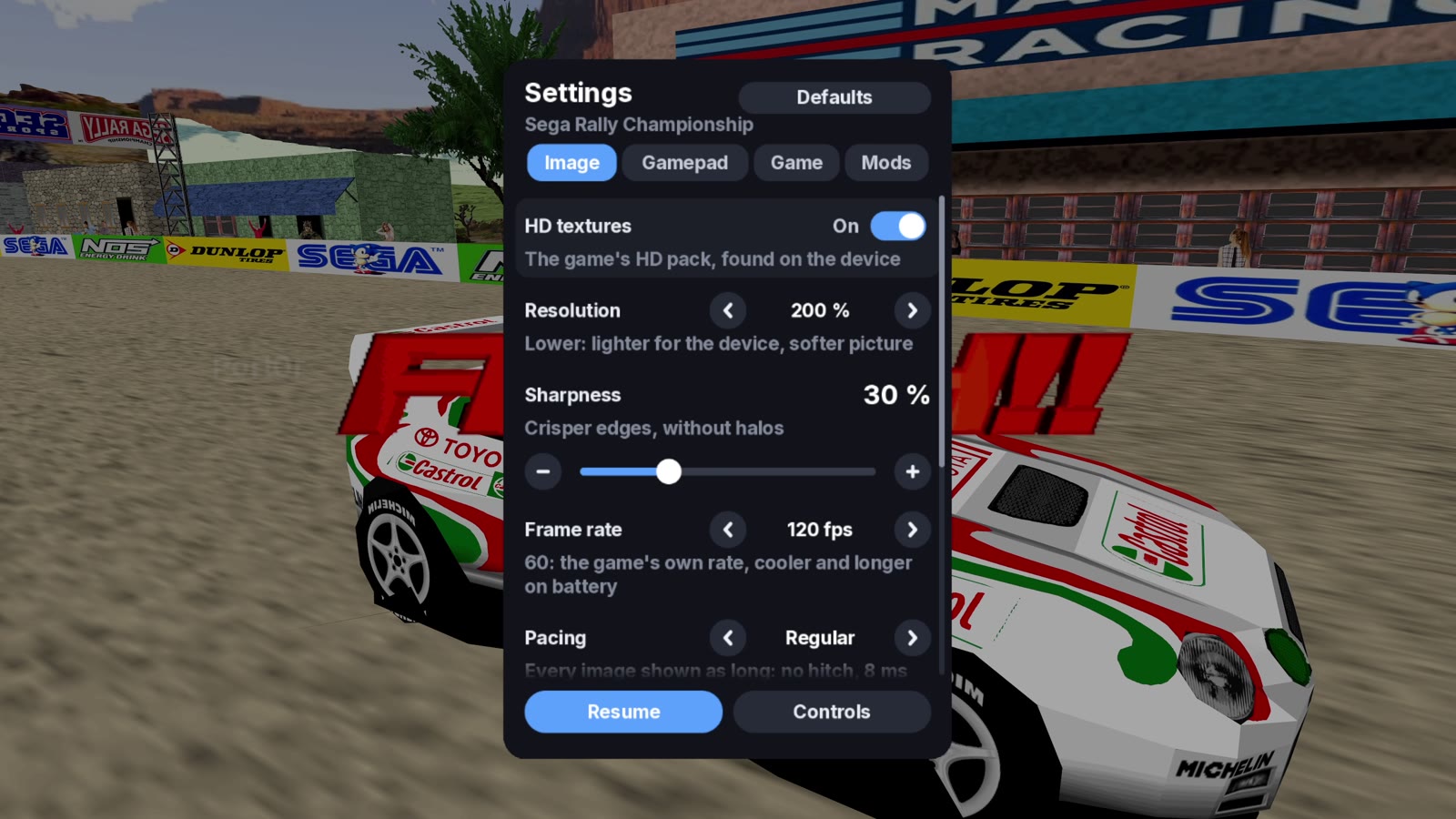 Image settings