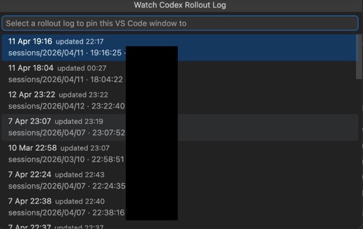 Watch Another Log picker with friendly rollout labels