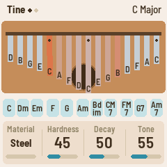 FiMba-1 screen showing the tines ringing