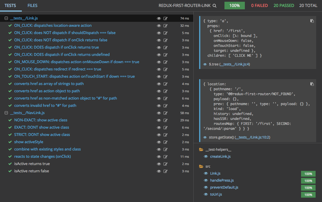 redux-first-router-link tests screenshot