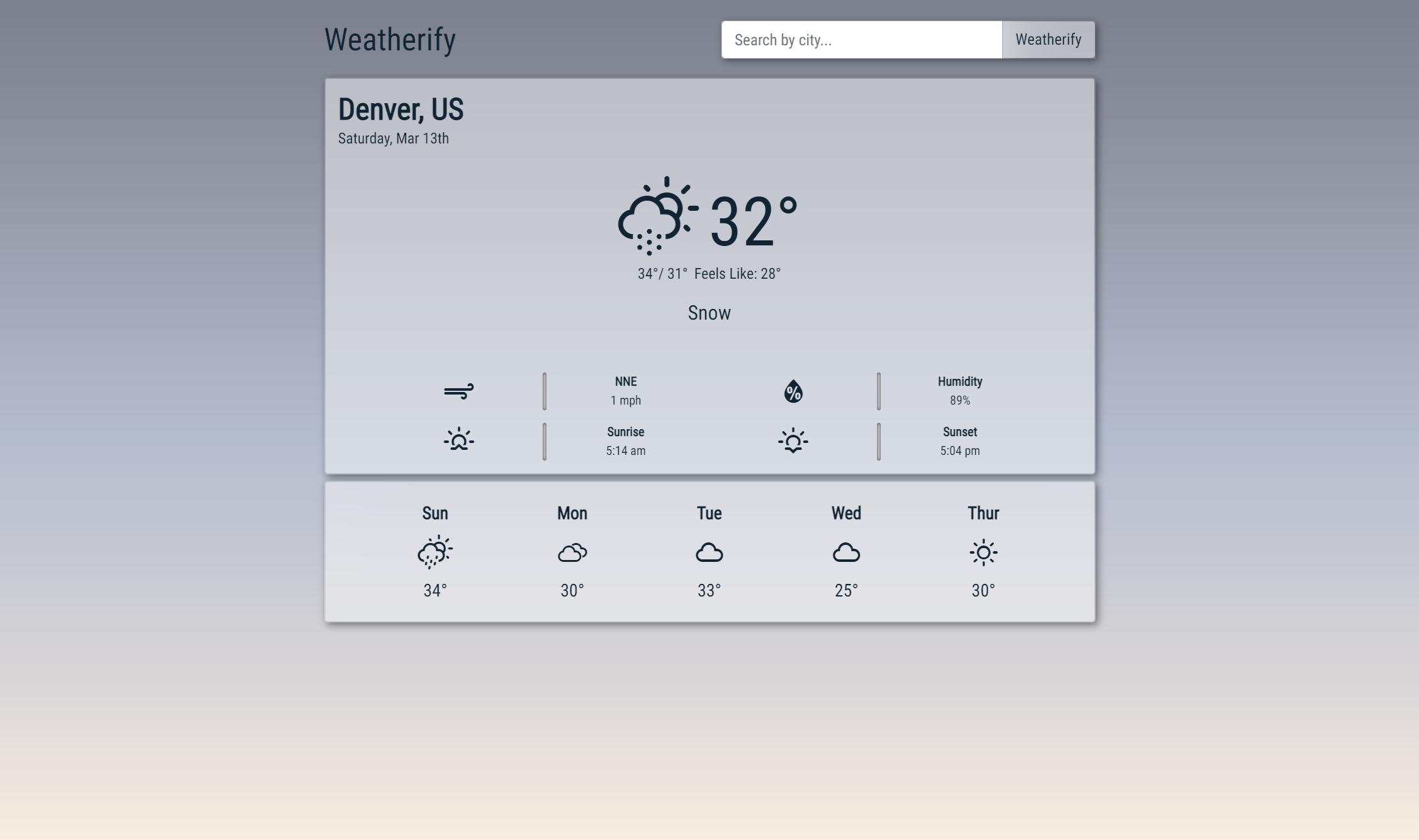 Weatherify app image