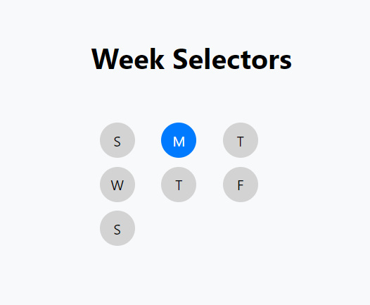 Weekly Selector reactjs-weekdays-picker - npm