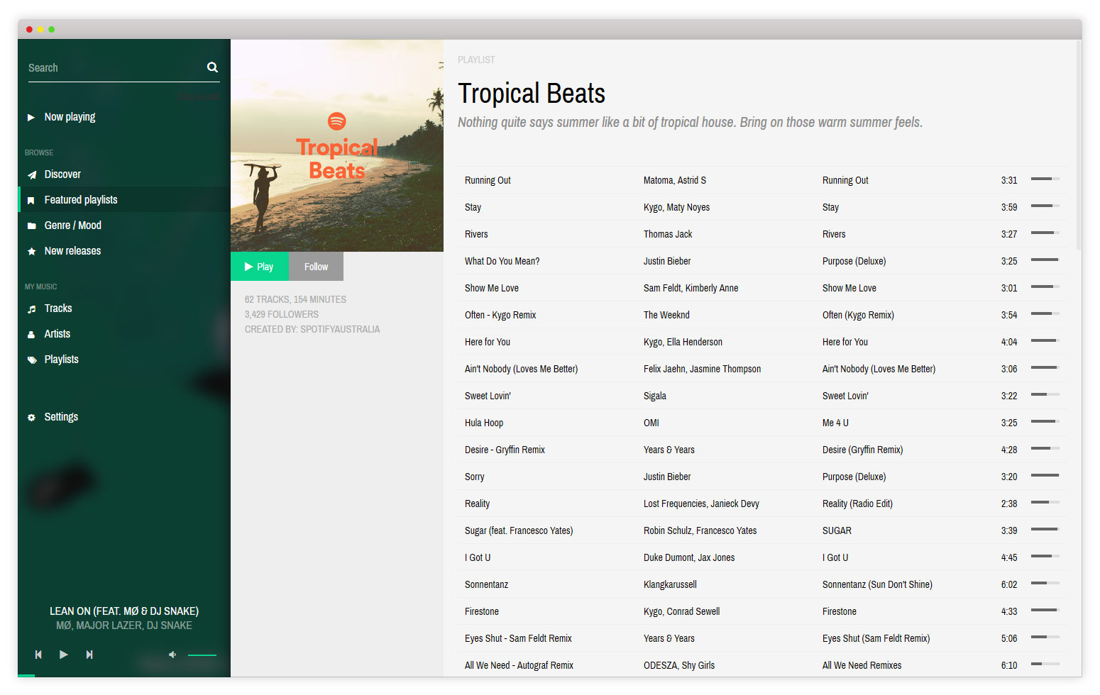 Single playlist 