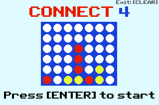 TI-Connect4 Main Screen