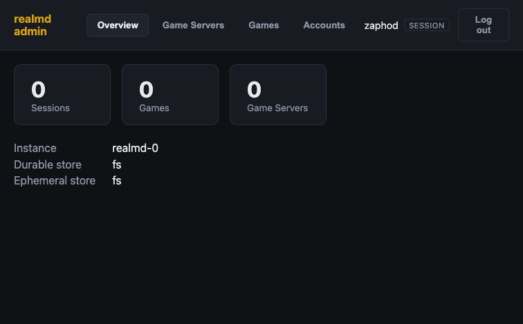 realmd admin - overview