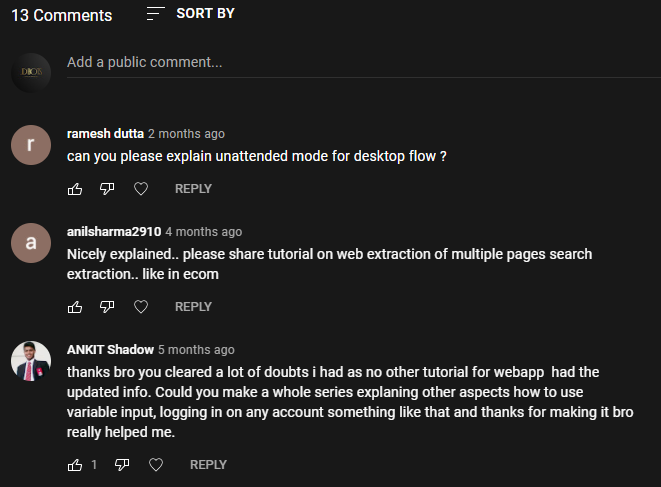 JD Bots YouTube Comments