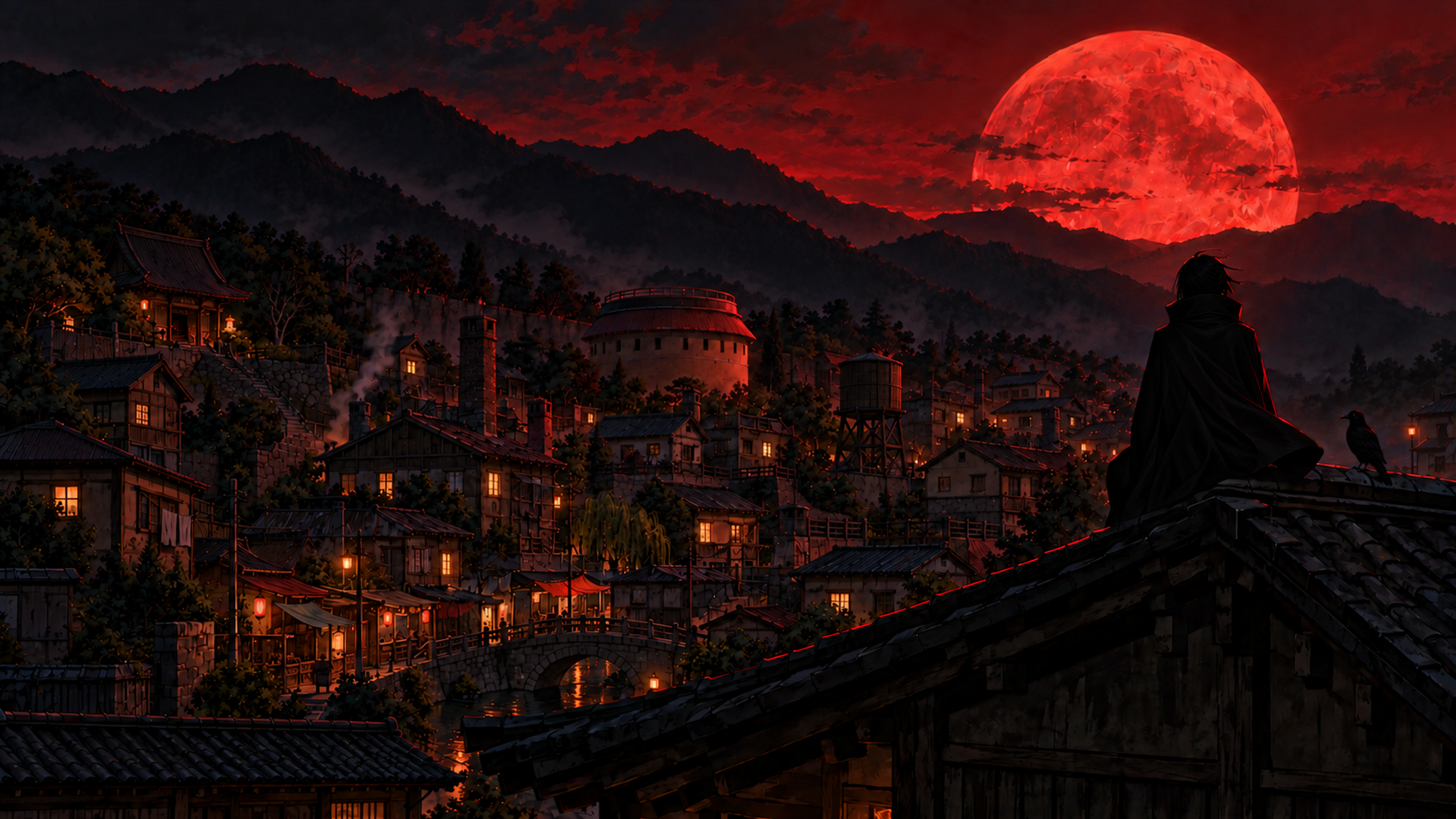 Red moon village