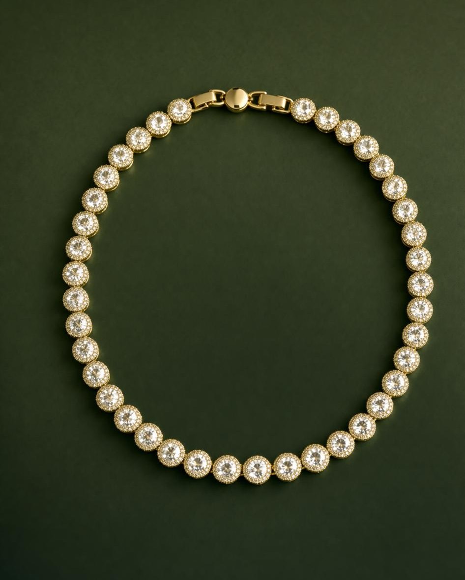 Show Cravejada de Zircônia Dourada