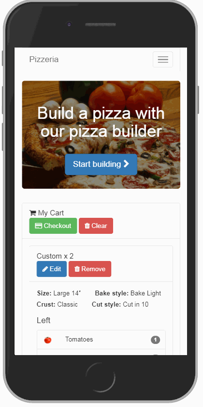 Pizza Builder for a template