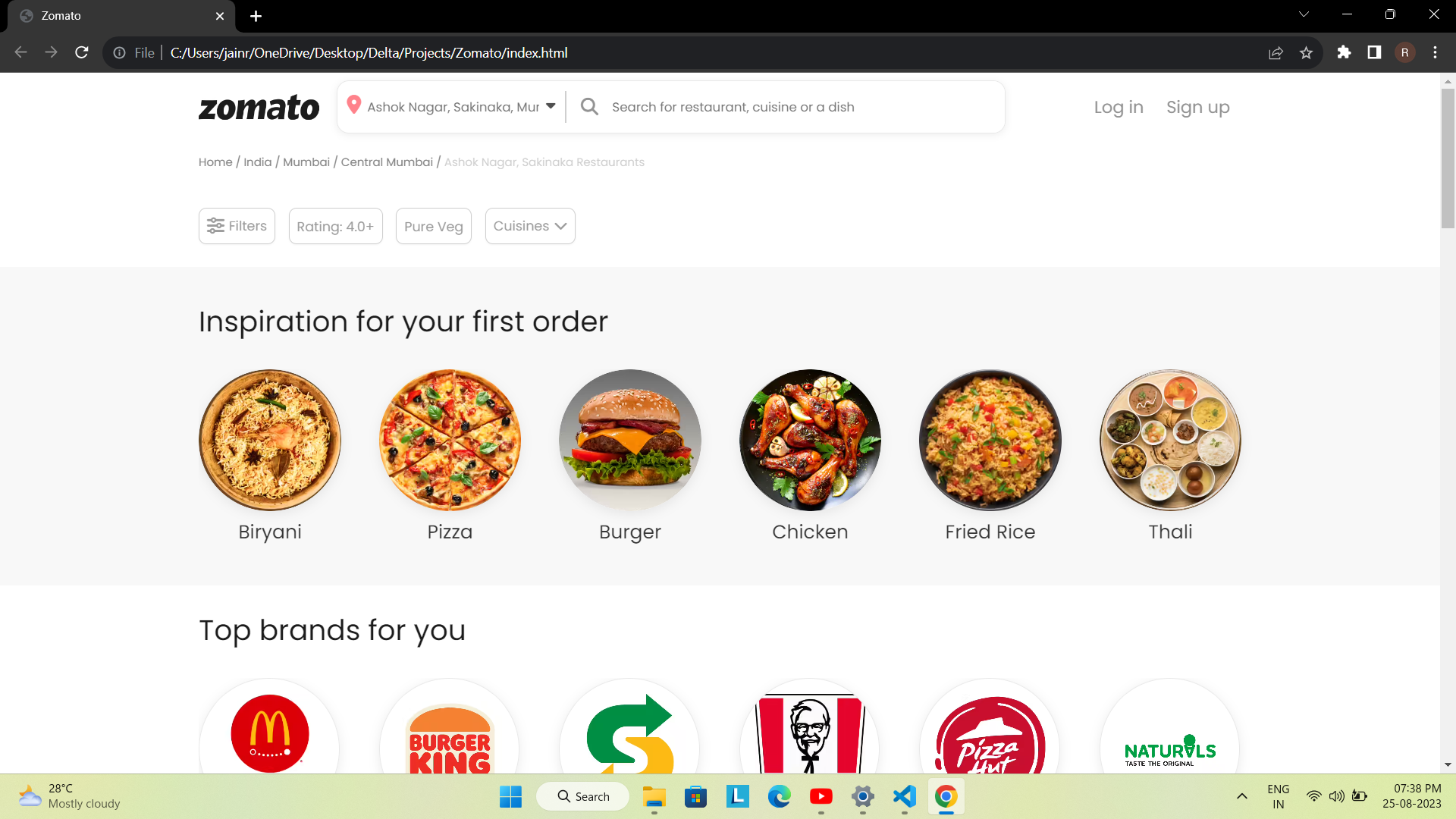 Zomato Clone Preview