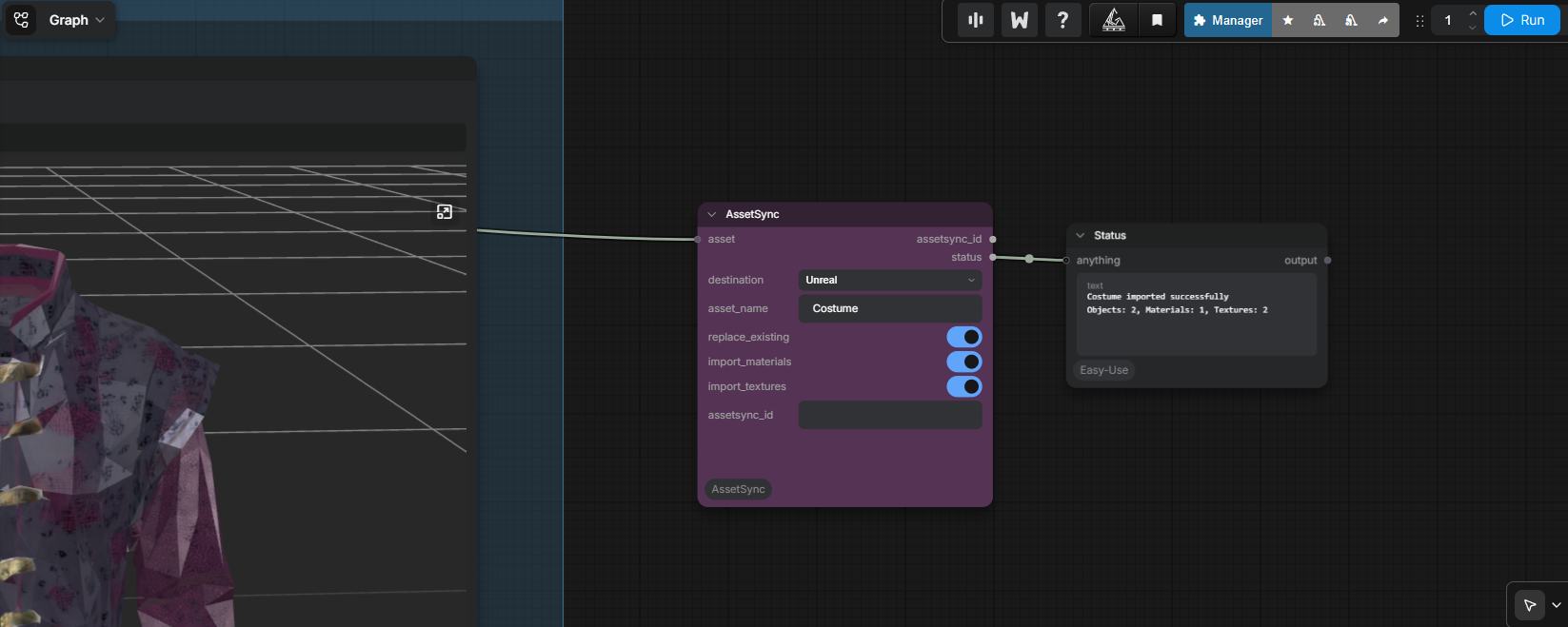 ComfyUI AssetSync node
