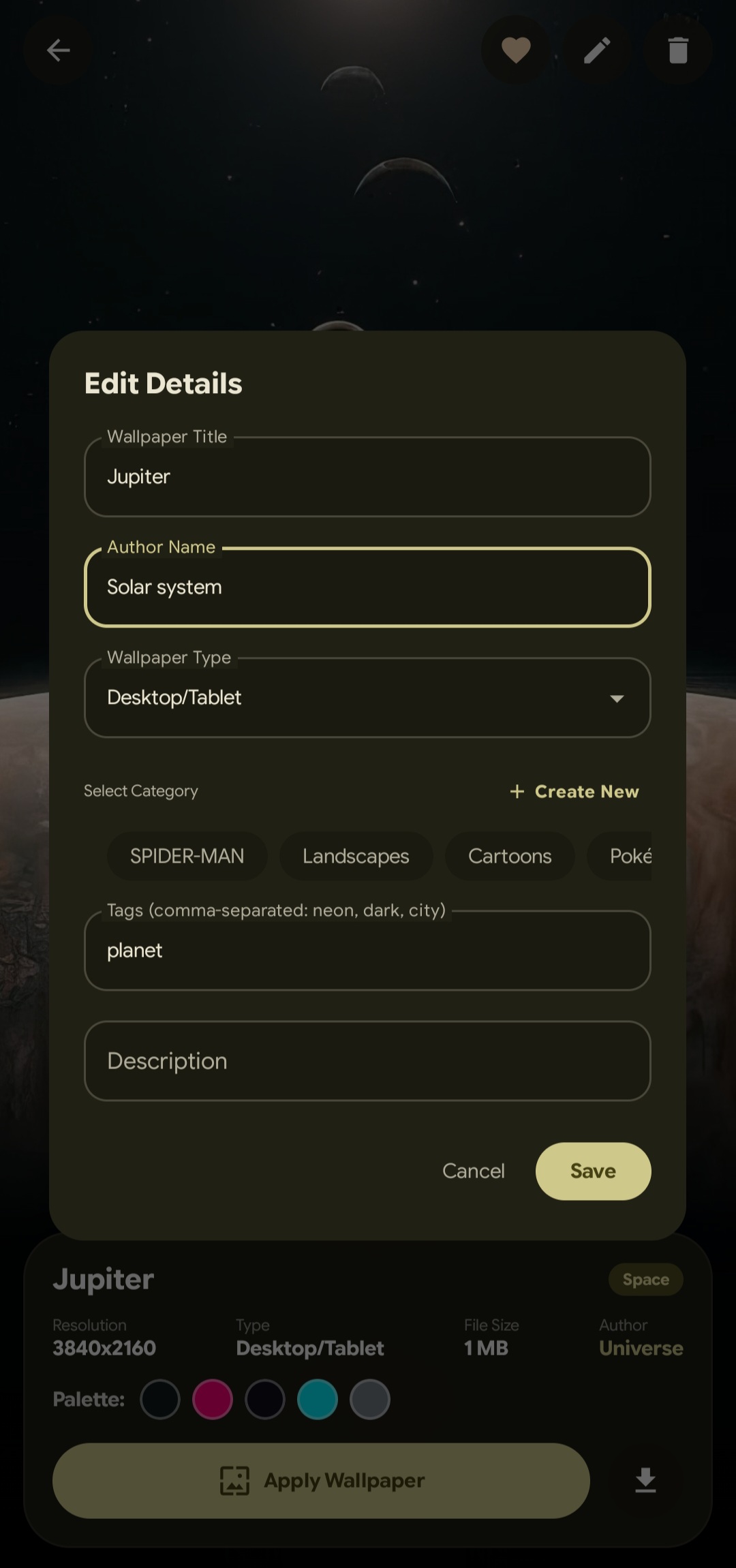 Edit Details