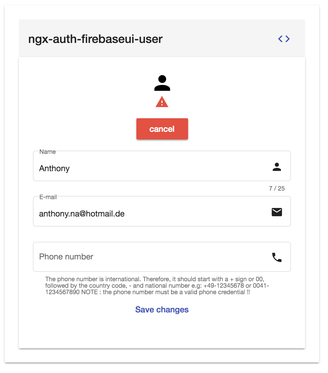 ngx-auth-firebaseui edit user component