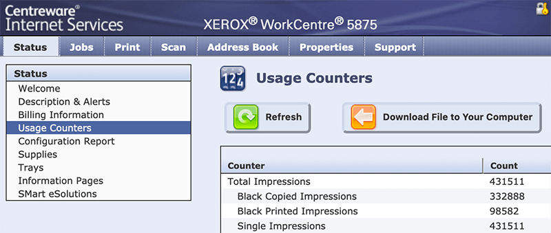 Example: Xerox Copiers/Printers